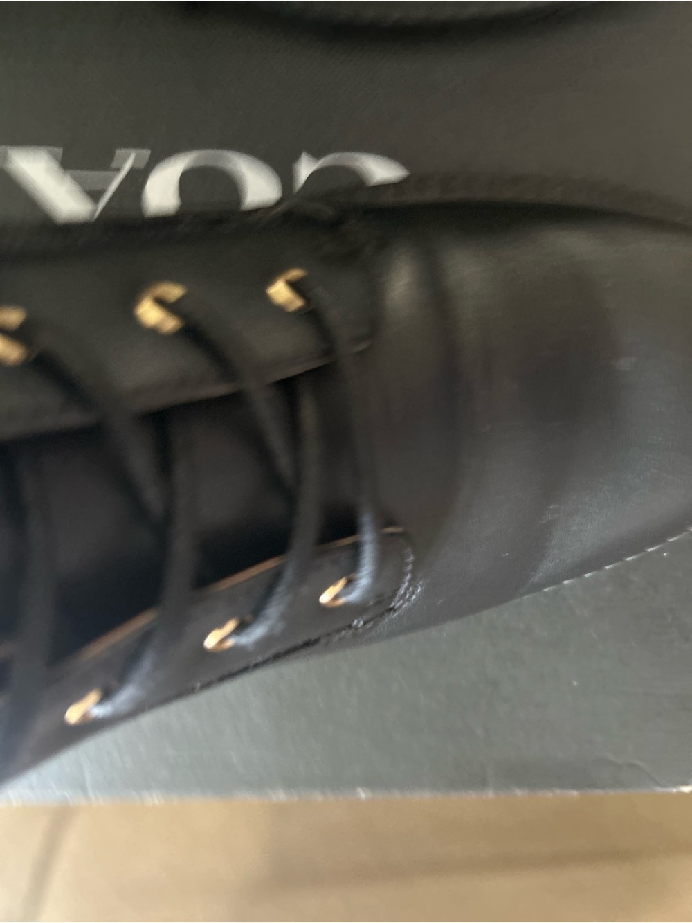 Coach Black Leather Combat Boots 10 - Picture 7 of 11